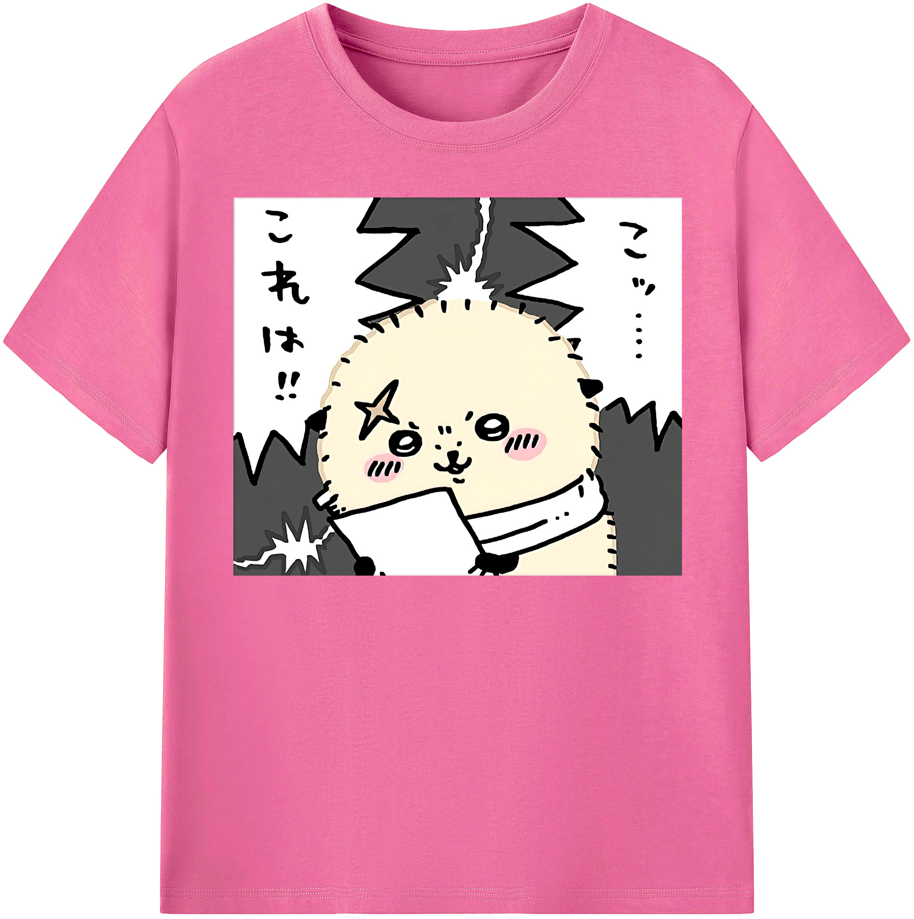 （画像用） ちいかわ ラッコ Chii-kawa Sea otter レディースカジュアルプリントTシャツ（綿100％）
